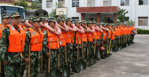 武警商洛市支隊保持防汛戰備狀態