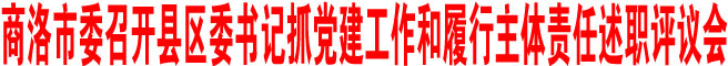 商洛市委召開縣區委書記抓黨建工作和履行主體責任述職評議會