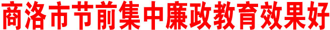 商洛市節(jié)前集中廉政教育效果好