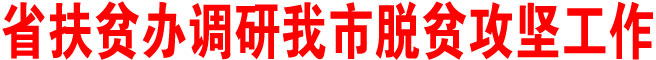 陜西省扶貧辦調(diào)研商洛市脫貧攻堅(jiān)工作